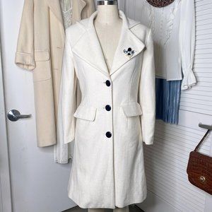 Vintage White Wool Coat